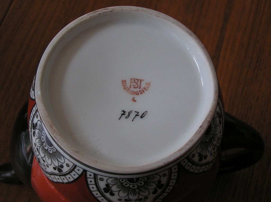 Stadtlengsfeld, art deco porseleinen koffiepot en creamer kopen? Bied vanaf 20!