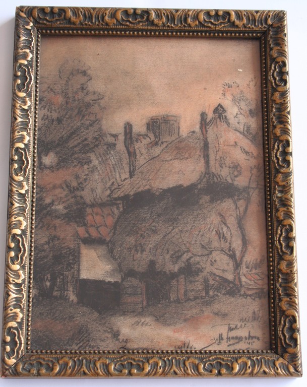 Jelle Hoogstra, twee tekeningen, één houtskool met pastel en één potlood kopen? Bied vanaf 40!