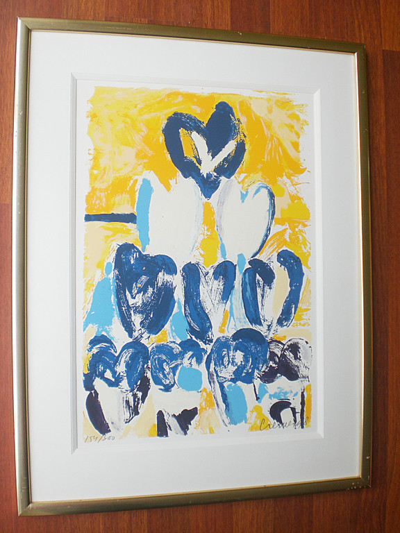 Jan Cremer - Ten Tulips, zeefdruk (prachtig ingelijst, groot) kopen? Bied vanaf 295!