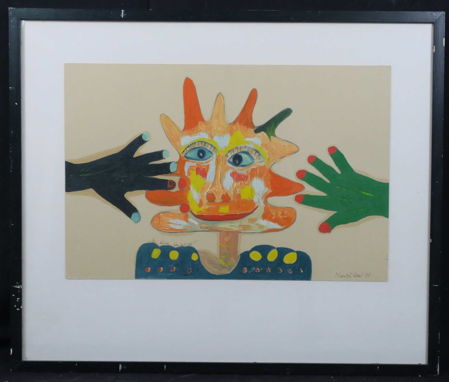 Meertje Kaal: Olieverf op papier, De bijna aanraking! - Ingelijst kopen? Bied vanaf 35!