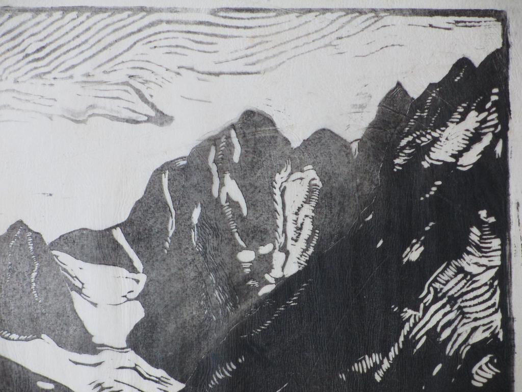 J.Graadt van Roggen, Hautes Pyrenees, Houtsnede 1922 kopen? Bied vanaf 90!