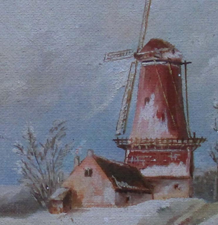 Onbekend kunstenaar, Acrylverf op doek, Winterlandschap kopen? Bied vanaf 10!