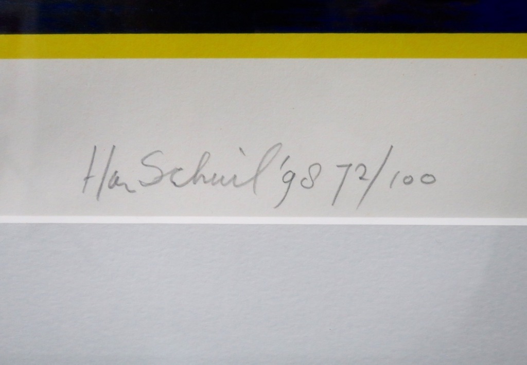 Han Schuil: Zeefdruk, Z.T. - Ingelijst kopen? Bied vanaf 35!