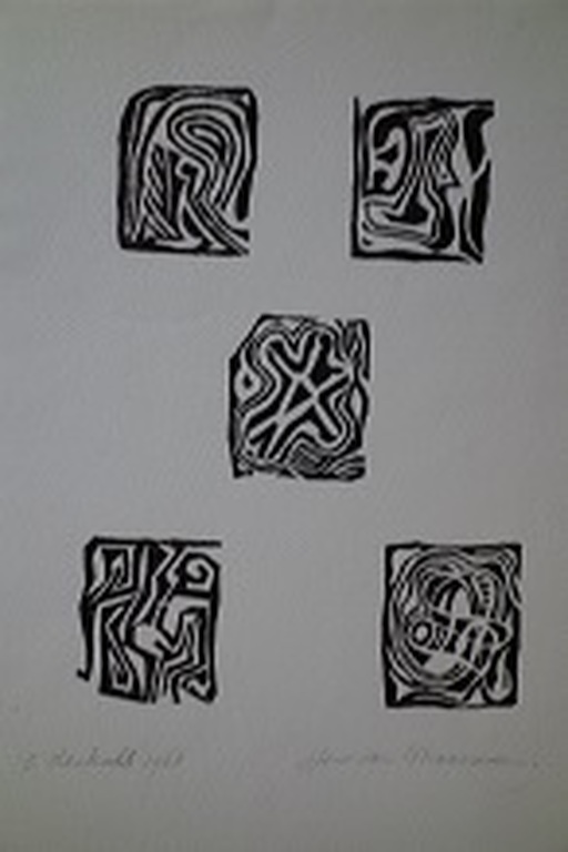 Henc van Maarseveen, 5 druksels 1968. verkocht voor € 35!