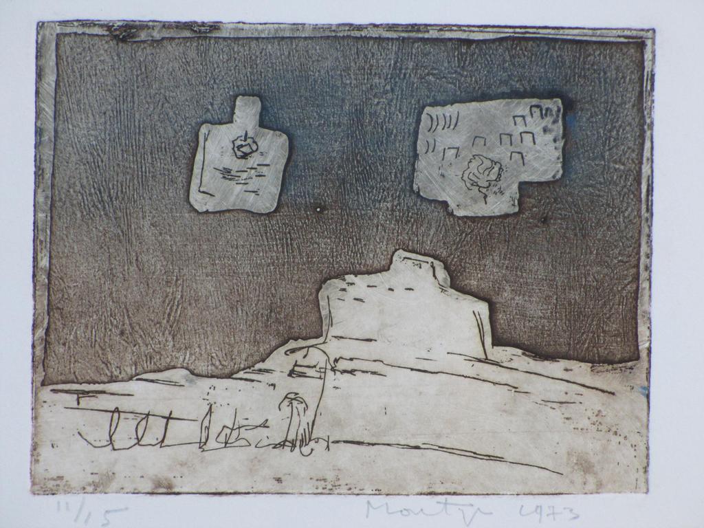 Jan Montyn, Laos Cambodja, Ets/aquatint 1973 verkocht voor € 125!