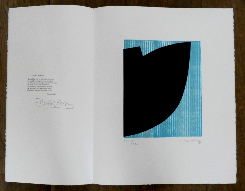 Willem Snitker - kartondruk - 1983 + gesigneerd gedicht van Bertus Aafjes kopen? Bied vanaf 35!