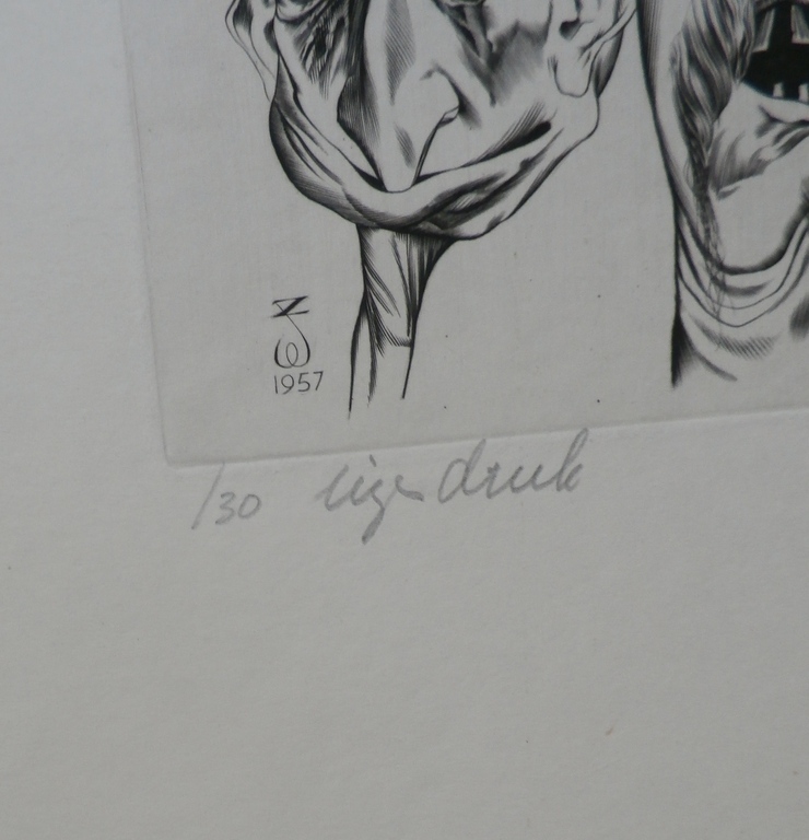 Wim Zwiers - Kopergravure - 1957 kopen? Bied vanaf 35!