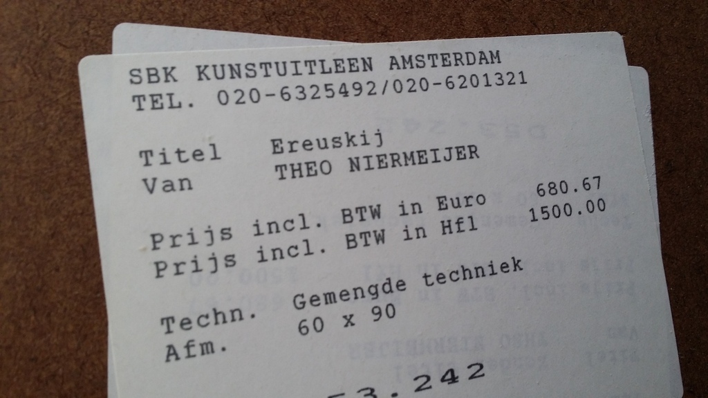 Theo Niermeijer: gemengde techniek, ereuskij kopen? Bied vanaf 40!