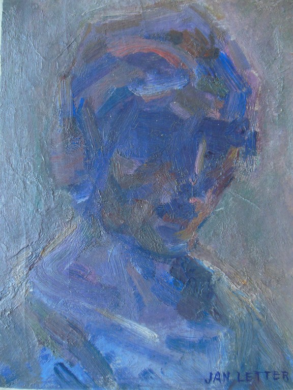 Jan Marinus Letter - Jan Marinus Letter 1914-1989, olieverf, Portret kopen? Bied vanaf 75!