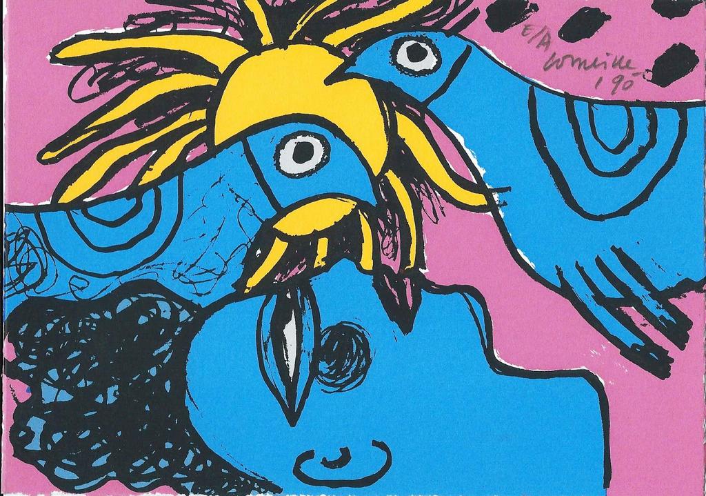 Corneille : vrouw en vogels in blauw  kopen? Bied vanaf 1!