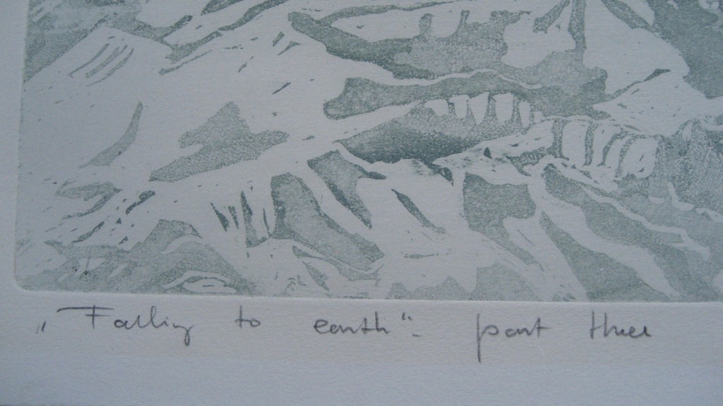 Leentje Linders - Falling to Earth, part three - kleurenets met reliefdruk kopen? Bied vanaf 35!