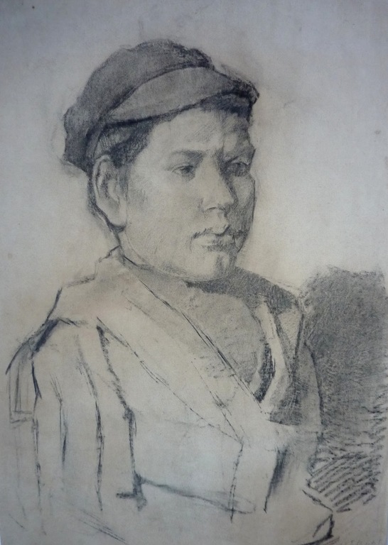 HENRI FRÉDERIC BOOT tekening "Volksjongen met pet"  verkocht voor € 60!