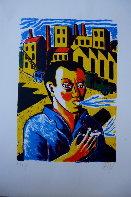 Onbekende kunstenaar, grafiek: hndgesigneerd en genummerd, 1996 kopen? Bied vanaf 1!