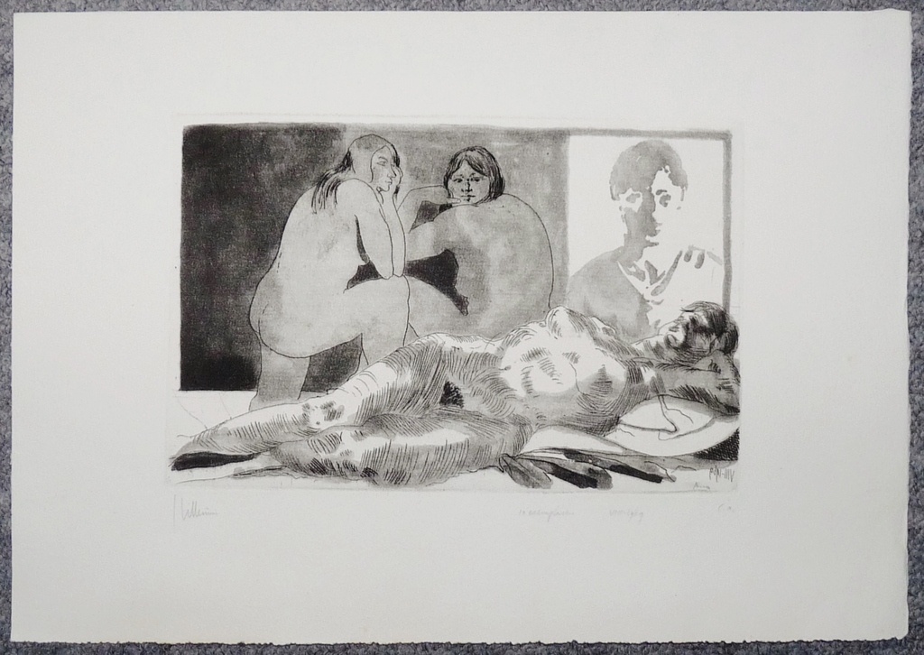 Jaap Hillenius, ets/aquatint, naakten, 1969 kopen? Bied vanaf 50!