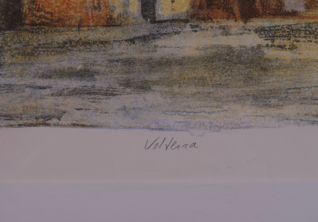 Jeroen Hermkens: Litho, Volterra - Ingelijst (Zeer groot) kopen? Bied vanaf 50!