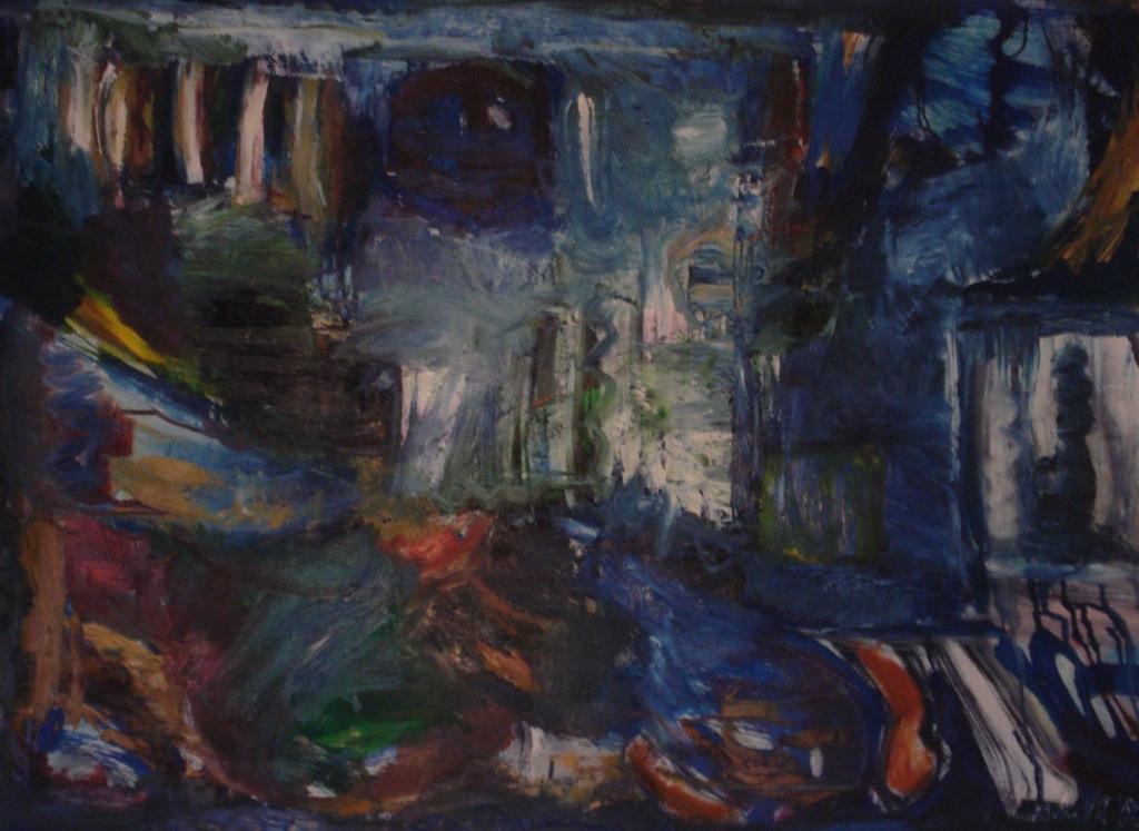 Schitterend abstract schilderij van M de Vos. (Emina Swaen) kopen? Bied vanaf 60!