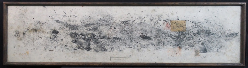 Onbekend gesigneerd: Ets, Mecmo - Ingelijst (Zeer groot) verkocht voor € 60!