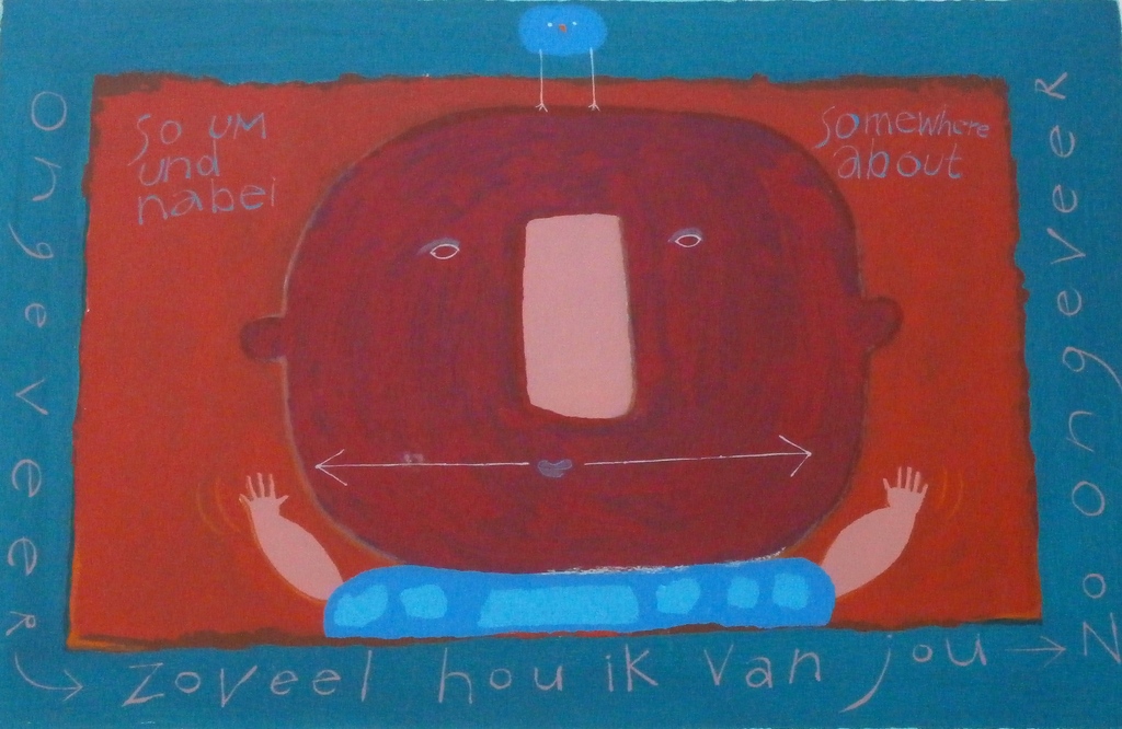 Wouter Stips - ingelijste zeefdruk: ongeloofelijk, zoveel hou ik van jou - 2001 kopen? Bied vanaf 125!