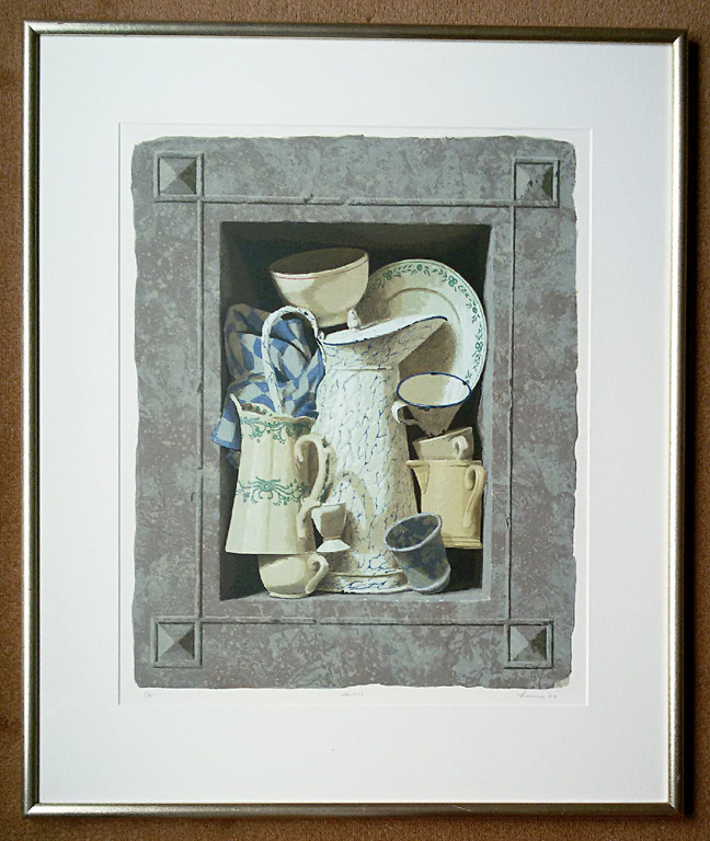 Kenne Gregoire - Laatste keer: Kenne Grégoire - De nis, litho (mooi ingelijst, groot) kopen? Bied vanaf 1!