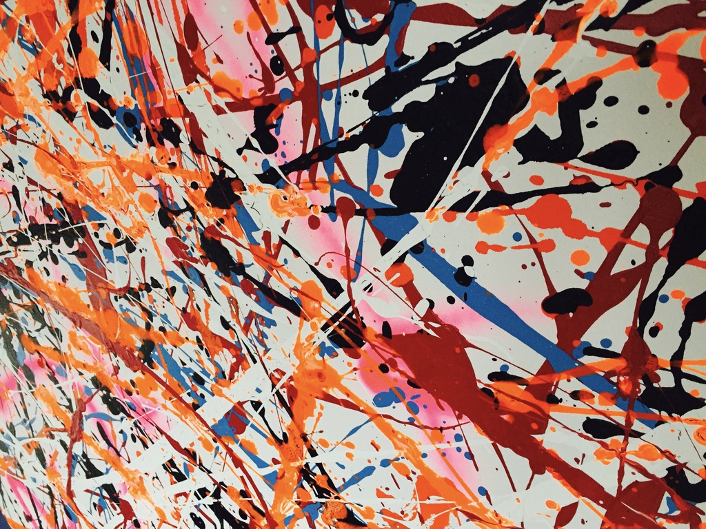 ORIGINEEL - RICK TRIEST -  ORANGE IS WAITING FOR PINK TO HAPPEN kopen? Bied vanaf 75!