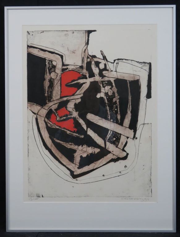 Cees Kortlang: Ets, Shensucht - Ingelijst verkocht voor € 67!