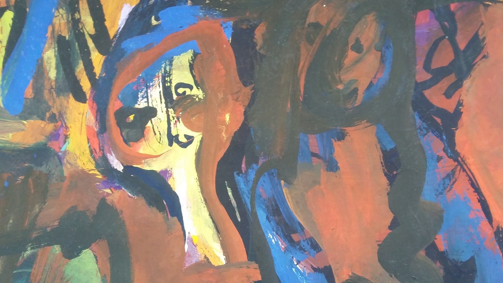 Piet Vos - acrylverf op papier kopen? Bied vanaf 70!