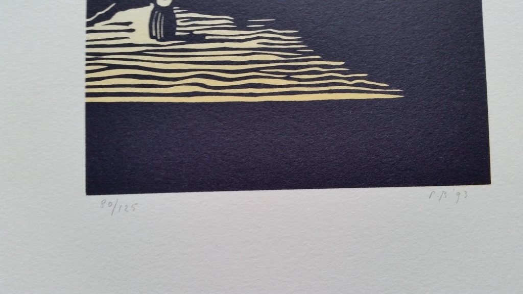 Pieter Bijwaard, zeefdruk, gesigneerd, Bergen kopen? Bied vanaf 45!