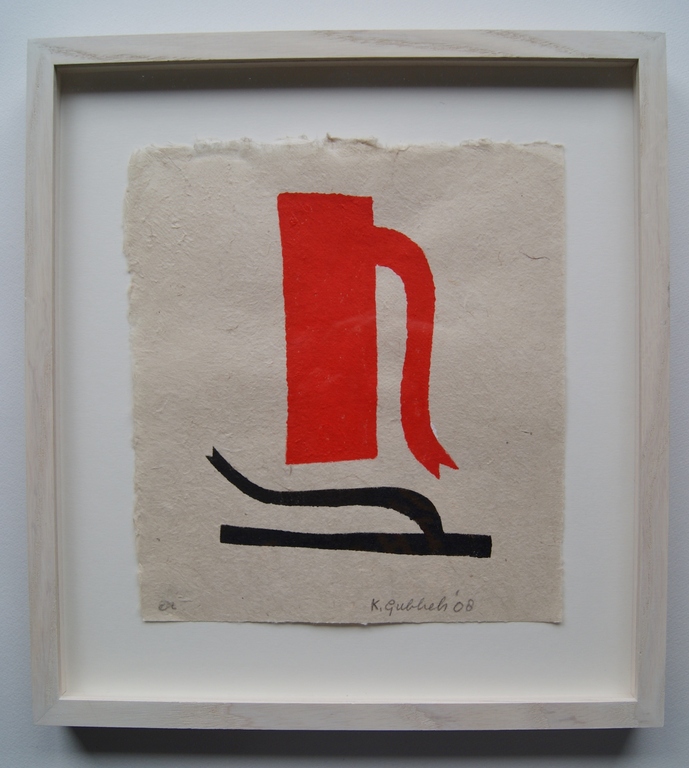 Klaas Gubbels sjabloondruk 'Baselitz' verkocht voor € 375!