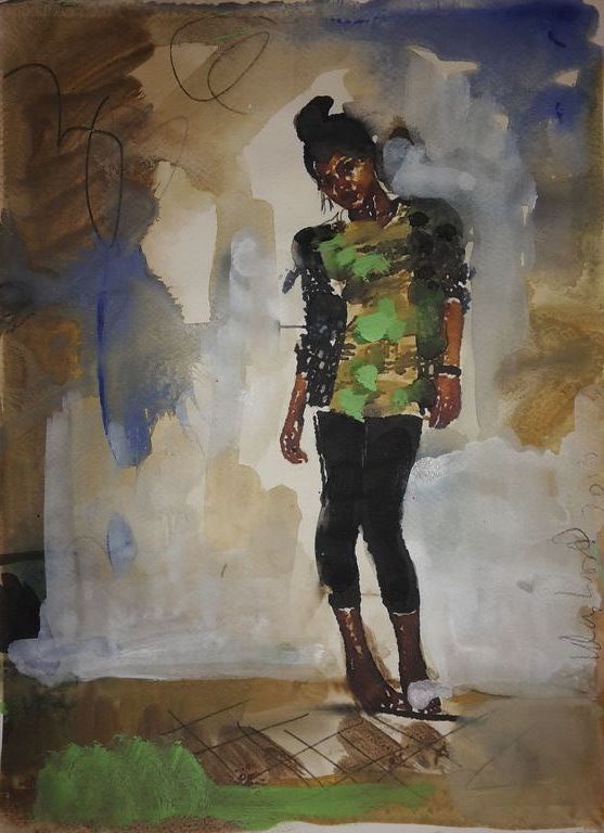 Peter Klashorst - gemengde techniek op aquarel papier - Asian teen kopen? Bied vanaf 60!