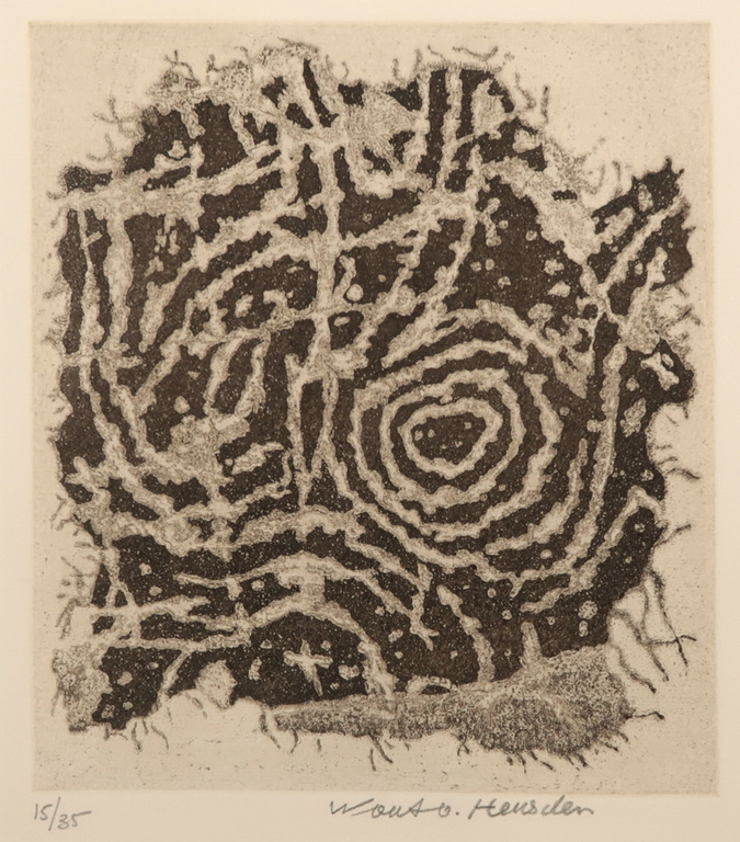 Wout van Heusden: Ets, Zonder titel verkocht voor € 55!