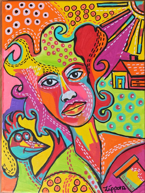 Zippora Meijer, Thinking About You, Acryl en Acrylstift op Canvas 30x40cm  kopen? Bied vanaf 1!