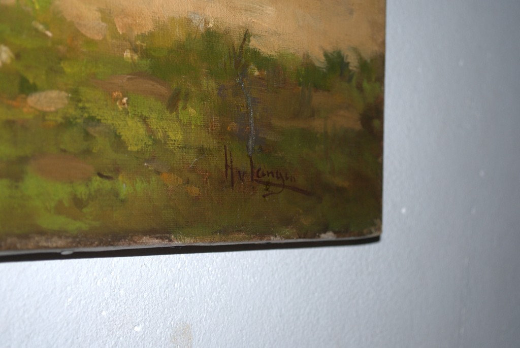 Zonnig boerenlandschap - olieverf op doek kopen? Bied vanaf 75!