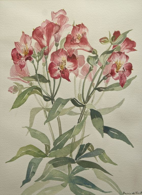 "Fresias" aquareltechniek op papier. kopen? Bied vanaf 1!