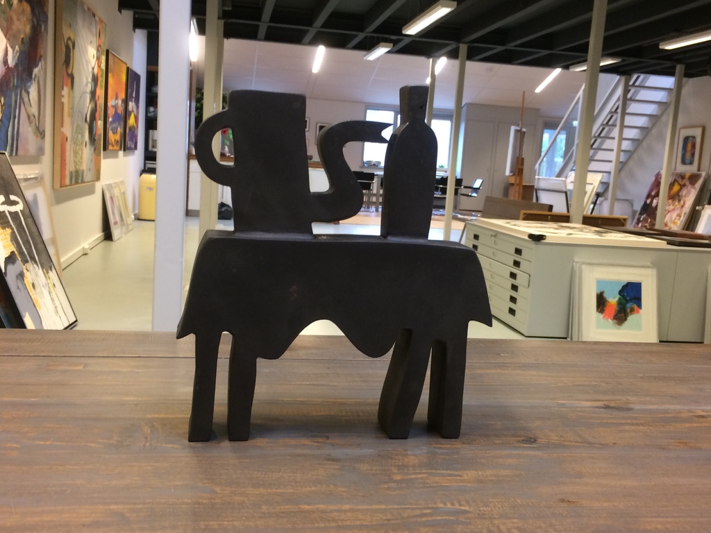 Klaas Gubbels, Stilleven, gebruneerd staal uit 2009 in top conditie kopen? Bied vanaf 1750!