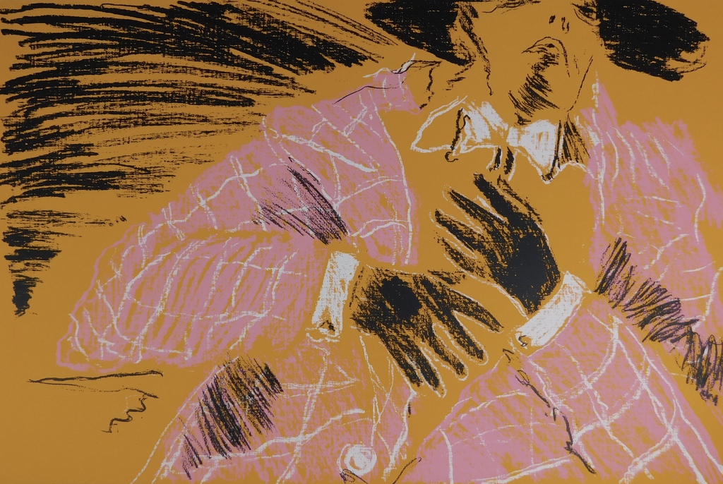 Dees de Bruyne - kleurenlitho - Homme à la Veste à Carreaux kopen? Bied vanaf 55!