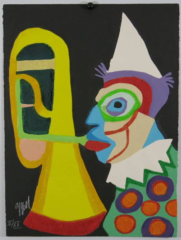 Karel Appel: Houtsnede en Reliefdruk, Clown d'Amsterdam kopen? Bied vanaf 800!
