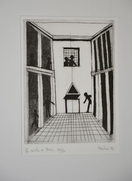 Aldo Rossi: Ets. Il Cortile di Broni verkocht voor € 200!