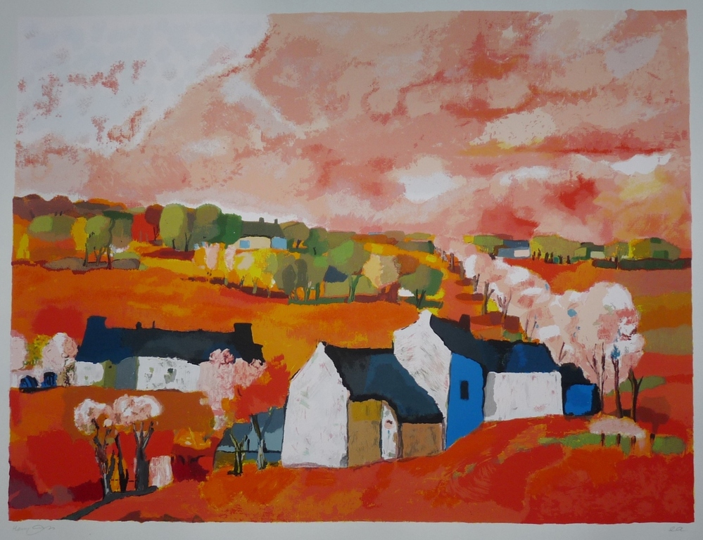 Toon Hermans: Zeefdruk, Heuvelland, Gesigneerd kopen? Bied vanaf 275!