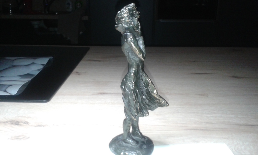 Astrid Veldhuyzen-Koppen; bronsachtig beeldje; "Wind mee" kopen? Bied vanaf 35!