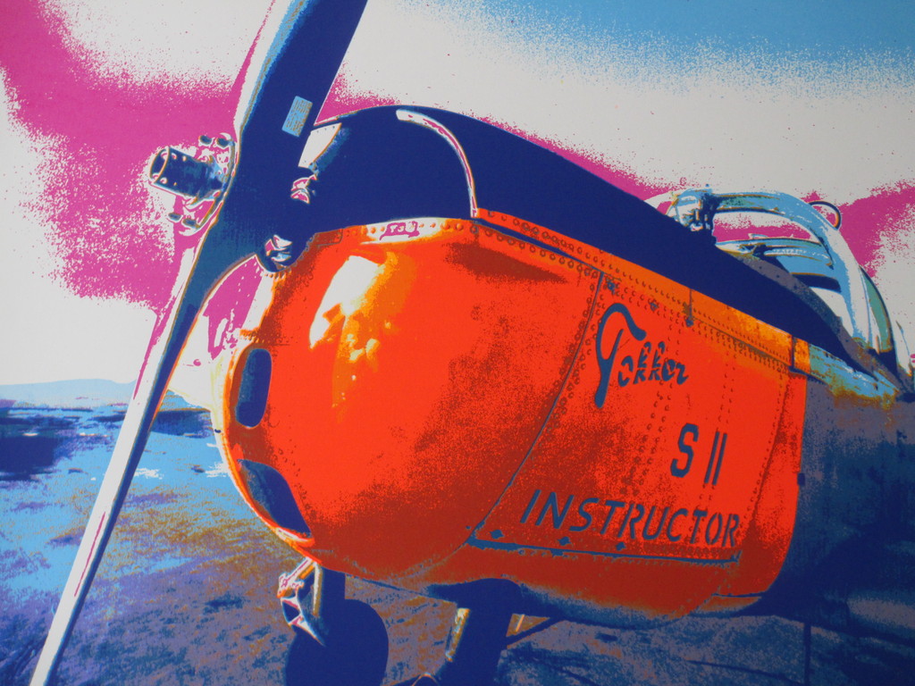 Henk van der Vet, Fokker S II Instructor, Zeefdruk kopen? Bied vanaf 40!