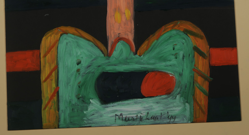 Lot met 2x Olieverf op karton van Meertje Kaal, o.a. Wachten op het woestijn... kopen? Bied vanaf 1!