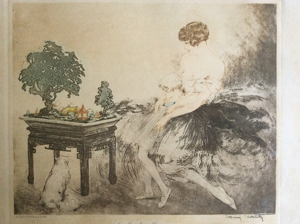 Louis Icart - Le Jardin Japonais - ets, aquatint kopen? Bied vanaf 75!
