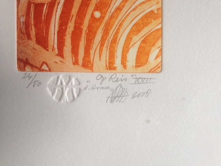 Ad Arma, kleurenets “Op Reis” 2008 , gesigneerd kopen? Bied vanaf 25!