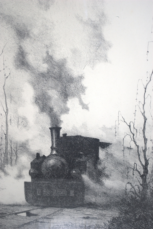 Joh. Weiland - litho stoomtrein - 1954 verkocht voor € 35!