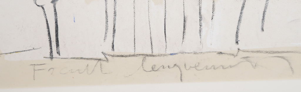 Frank Lengvenius: Gouache en Krijt op papier, Z.T. kopen? Bied vanaf 1!