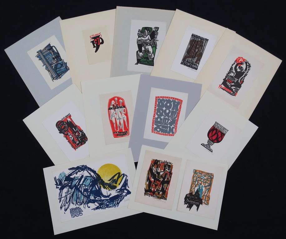 Lot met 11 items (Ex-libris), van o.a. Jan Battermann kopen? Bied vanaf 1!