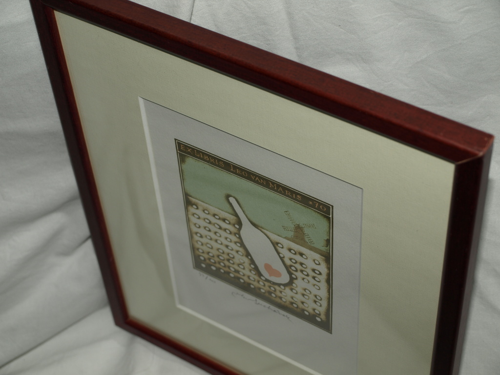 Vladimír Suchánek (1933) : Ex libris Leo van Maris –Gesigneerd & ingelijst- 2004 kopen? Bied vanaf 1!