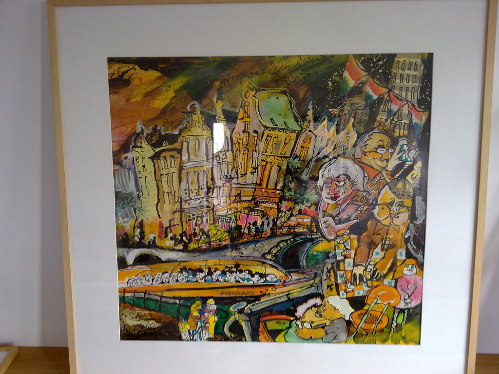 Guy Olivier "Queensday Amsterdam 1997" Gesign. Gemengde Technieken-Unica........ kopen? Bied vanaf 790!