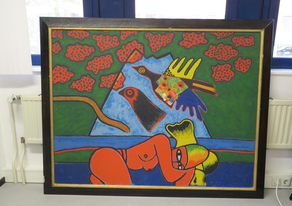 Corneille: Terragravure op doek, Memories of the moun.. - Ingelijst (Zeer groot) kopen? Bied vanaf 1200!