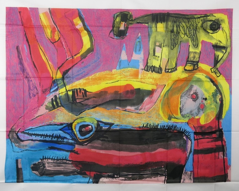 Geert Vrijdag: Zeefdruk op zijde, Vertellingen aan kinds-kinderen kopen? Bied vanaf 40!